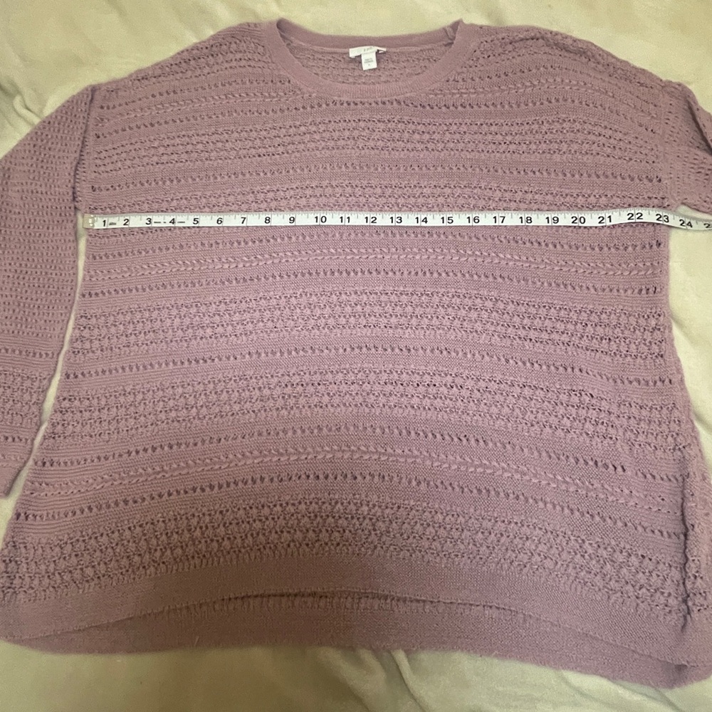 J Jill Tunic‎ Sweater Womens Size L Mauve/purple Open Knit A7 - Picture 6 of 7
